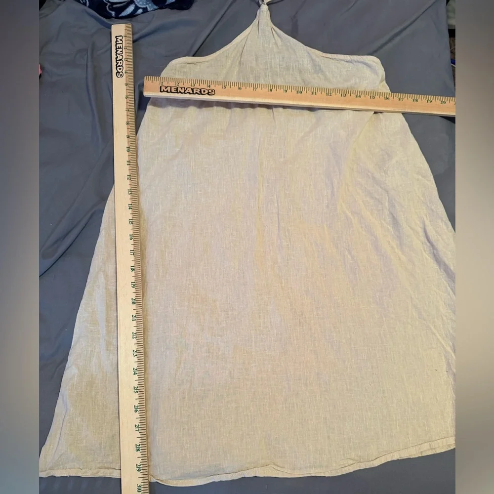 Noisy May‎ linen halter neck mini dress in cream women’s size medium